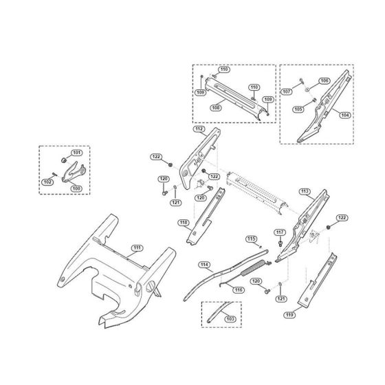 Frame, Height Adjustment-1 for Viking MB 650.0 TK Petrol Lawn Mowers