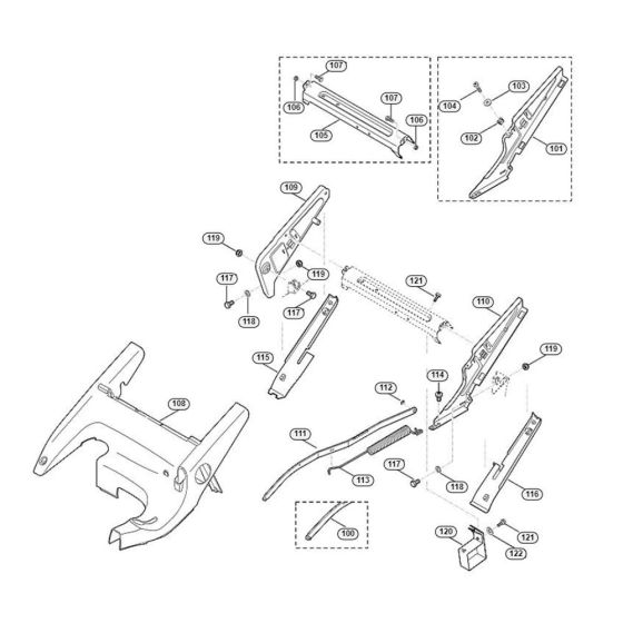 Housing, Front Axle-1 for Viking MB 650.0 VE Petrol Lawn Mowers