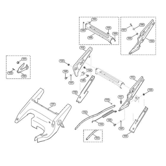 Frame, Height Adjustment-1 for Viking MB 650.0 VS Petrol Lawn Mowers