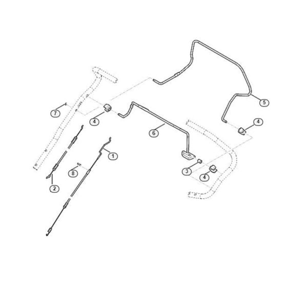 Handle Upper Part for Viking MB 650.3 T Petrol Lawn Mowers