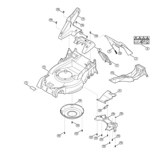 Housing for Viking MB 650.3 T Petrol Lawn Mowers