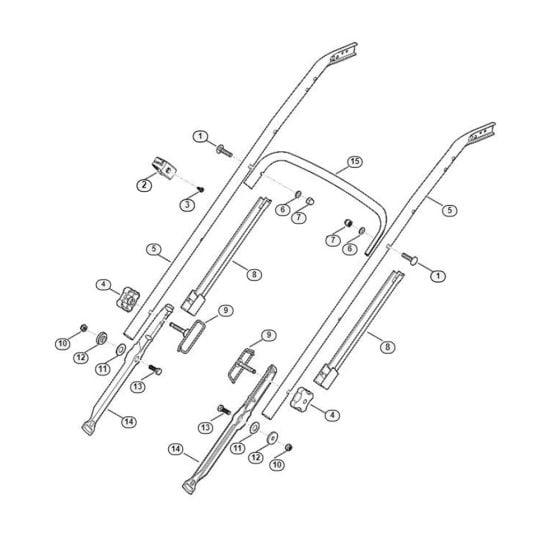 Handle Lower Part for Viking MB 655.0 OS Petrol Lawn Mowers