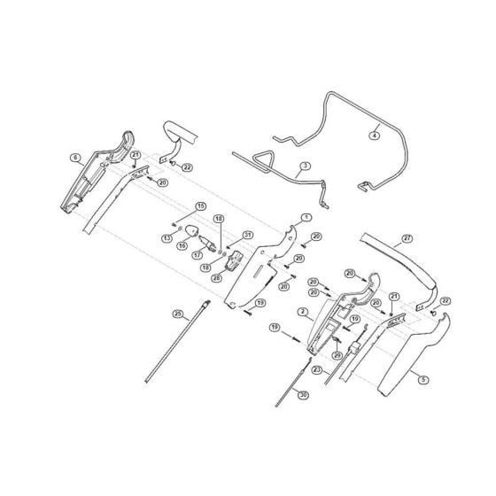 Hande Upper Part for Viking MB 655.0 VM Petrol Lawn Mowers