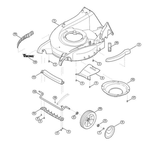 Housing, Front Axle for Viking MB 655.1 G Petrol Lawn Mowers