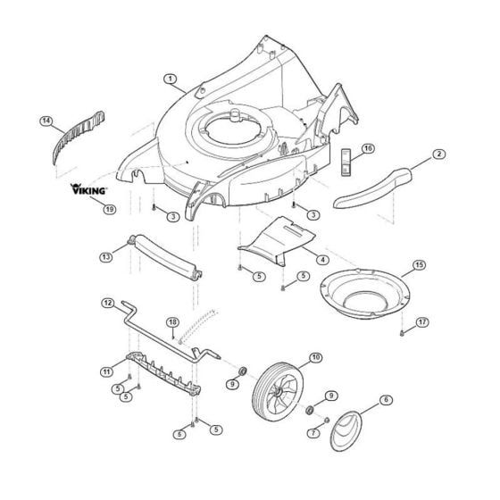 Housing, Front Axle for Viking MB 655.1 GS Petrol Lawn Mowers