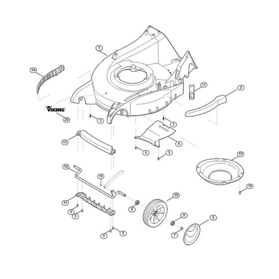 Housing, Front Axle for Viking MB 655.1 RS Petrol Lawn Mowers