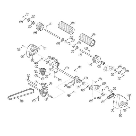 Shaft, Drive for Viking MB 655.1 RS Petrol Lawn Mowers