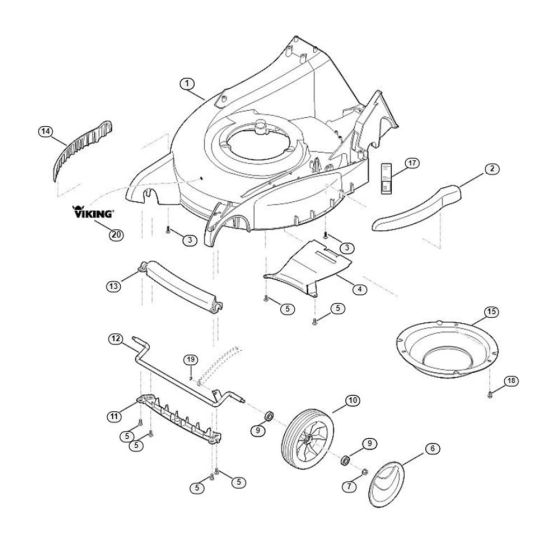 Housing, Front Axle for Viking MB 655.1 VR Petrol Lawn Mowers