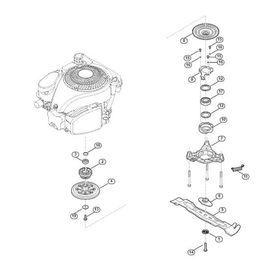 Blade, Blade Clutch for Viking MB 655.3 VS Petrol Lawn Mowers