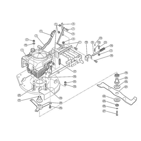 Engine, Blade for Viking MB 6 RC Petrol Lawn Mowers