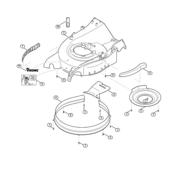 Housing for Viking MB 750.0 GK Petrol Lawn Mowers