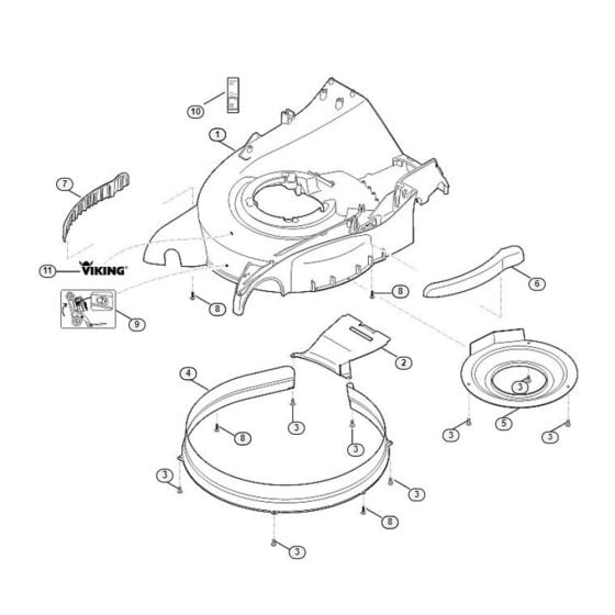 Housing for Viking MB 755.0 KS Petrol Lawn Mowers