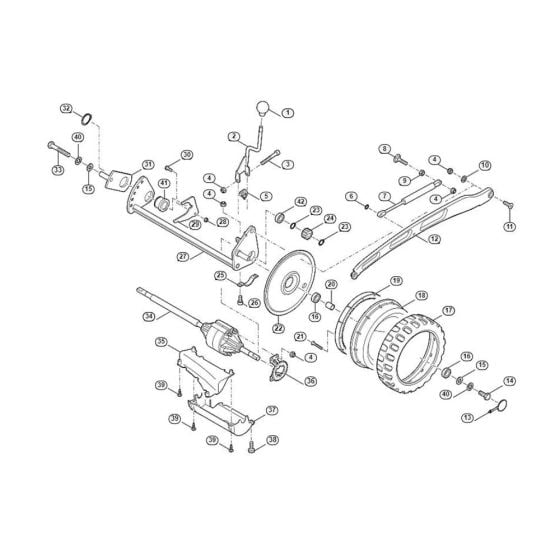 Shaft, Differential for Viking MB 858.0 Petrol Lawn Mowers