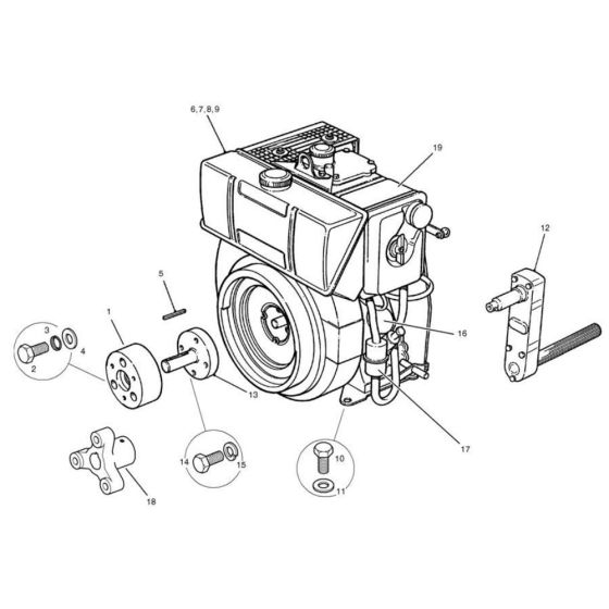 Engine - Hatz for Benford Terex Mecalac MBR71 Roller