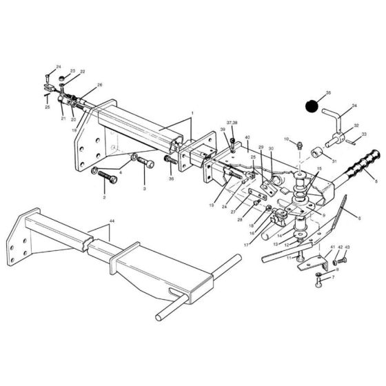 Steering Arm Control for Benford Terex Mecalac MBR71 Roller