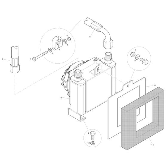 Hydraulics, Oil Cooler for Mecalac MBR71 HD Pedestrian Roller