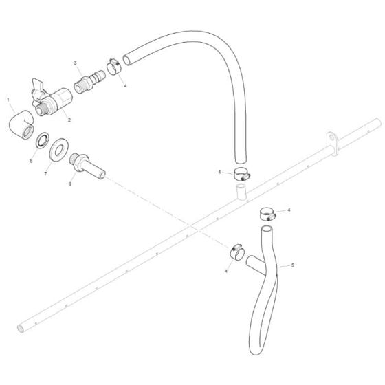 Water Tank Fittings for Mecalac MBR71 HD Pedestrian Roller