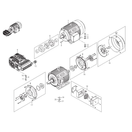 Motor, Coupling Assembly for Nilfisk