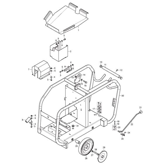 Frame Assembly for Nilfisk MC 10P