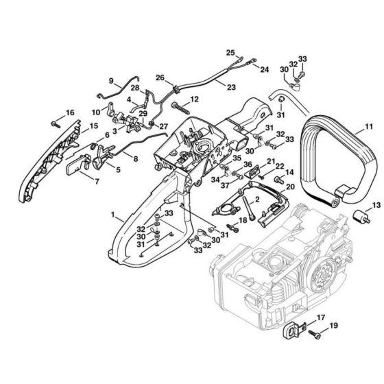 Handle Housing for Stihl MC 200