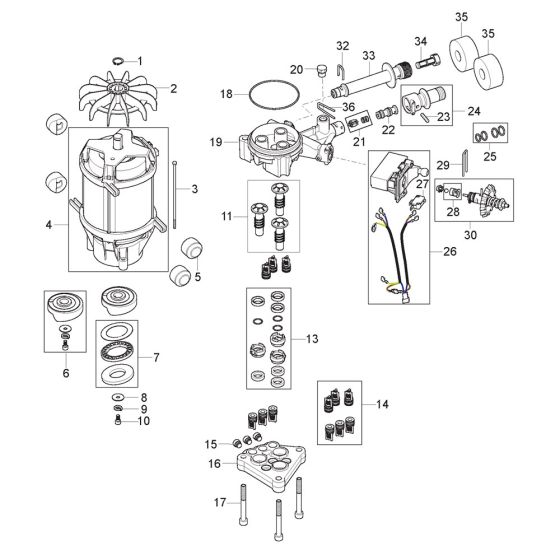 Motor Pump Unit for Nilfisk
