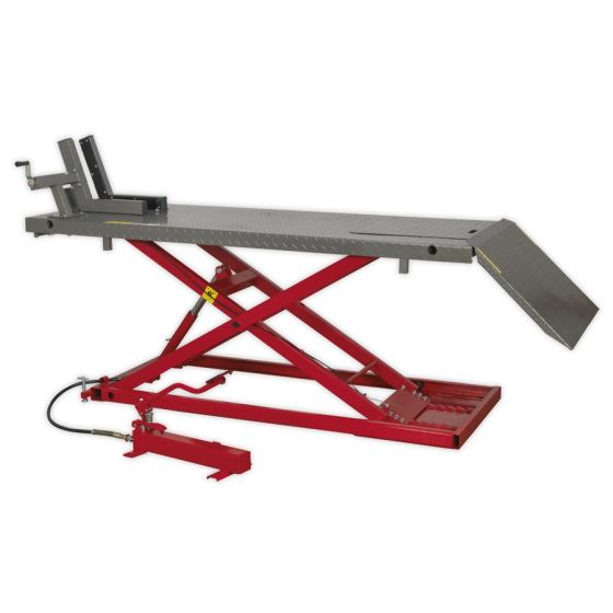 Motorcycle Lift 680kg Capacity Heavy-Duty Air/Hydraulic Sealey Part No. MC680A