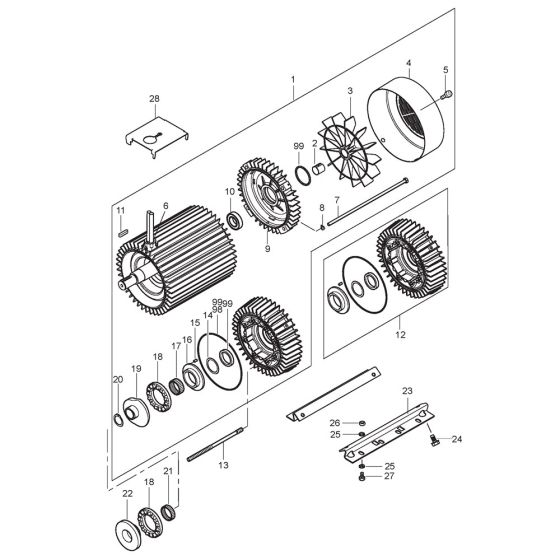 Motor Assembly for Nilfisk MC 7P