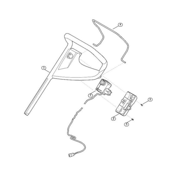 Handle Upper Part Assembly  for Stihl/ Viking ME 339.0 C Electric Lawn Mowers