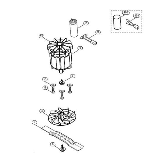 Engine, Blade for Viking ME 340 Petrol Lawn Mowers