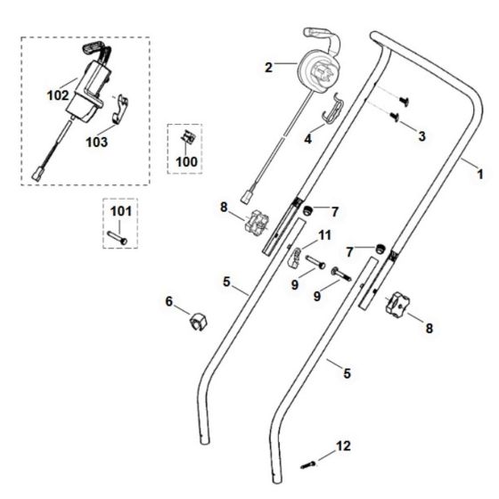 Handle Assembly for Viking ME 340