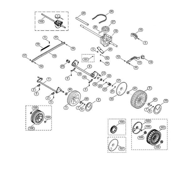 Chassis for Viking ME 455 Petrol Lawn Mowers