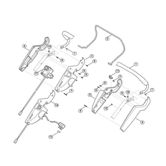 Handle Upper Part for Viking ME 545.0 Petrol Lawn Mowers