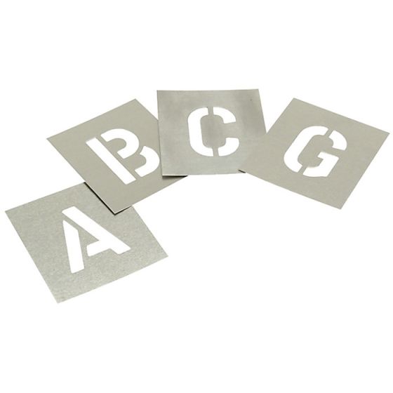 Plain Metal Stencils A-Z Letter Set