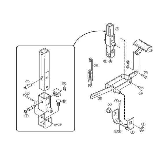 Lifting Device  for Stihl/ Viking MF 460 Ride on Mowers