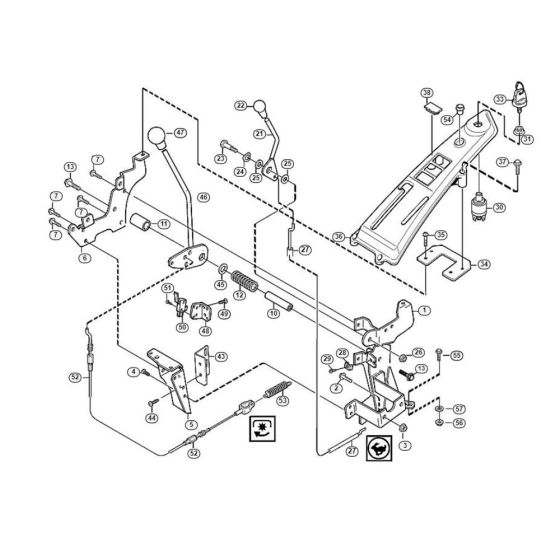 Controls  for Stihl/ Viking MF 460 Ride on Mowers