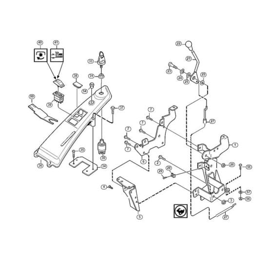 Controls  for Stihl/ Viking MF 480 Ride on Mowers