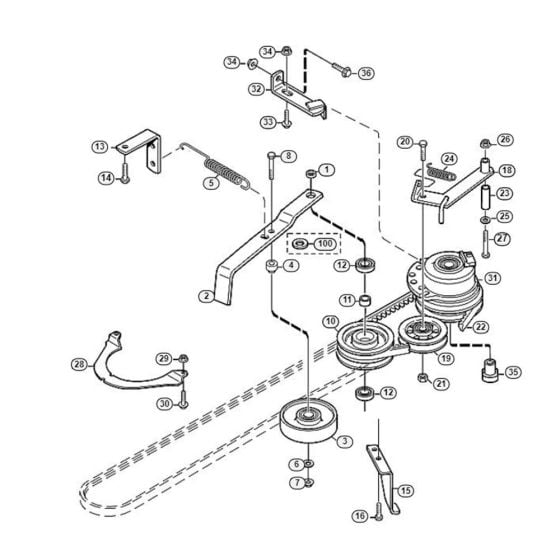 PTO Mowing Deck for Stihl/ Viking MF 890 PRO Ride on Mowers