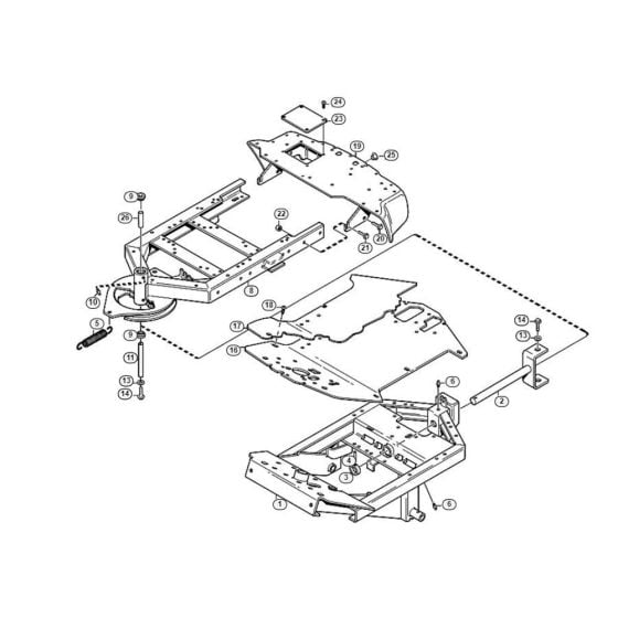 Frame  for Stihl/ Viking MF 890 PRO Ride on Mowers