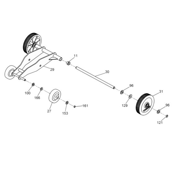 Wheel Assembly for Wacker MFS14