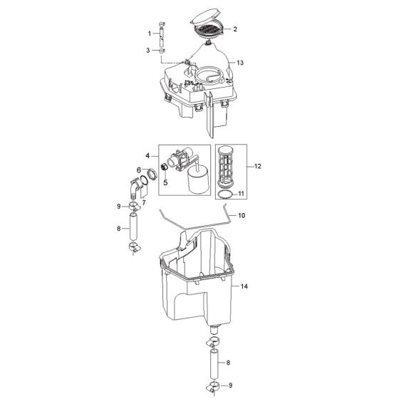 Water Tank Assembly for Nilfisk