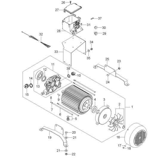 Motor Assembly for Nilfisk