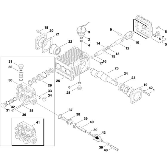 Pump Assembly for Nilfisk MH 4M