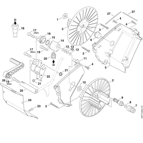 Hose Reel Assembly for Nilfisk