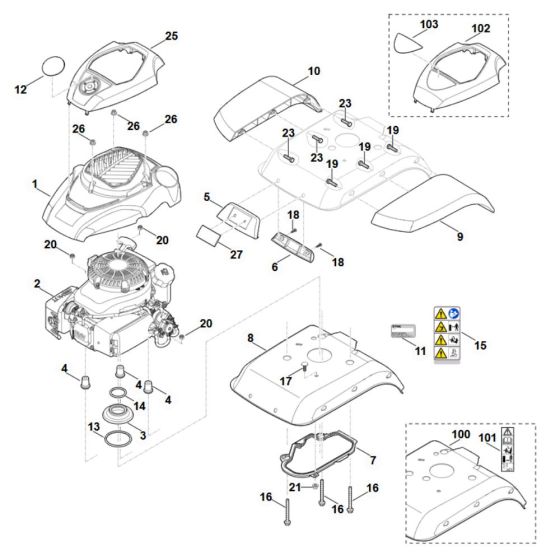 Motor Assembly for Stihl MH 585
