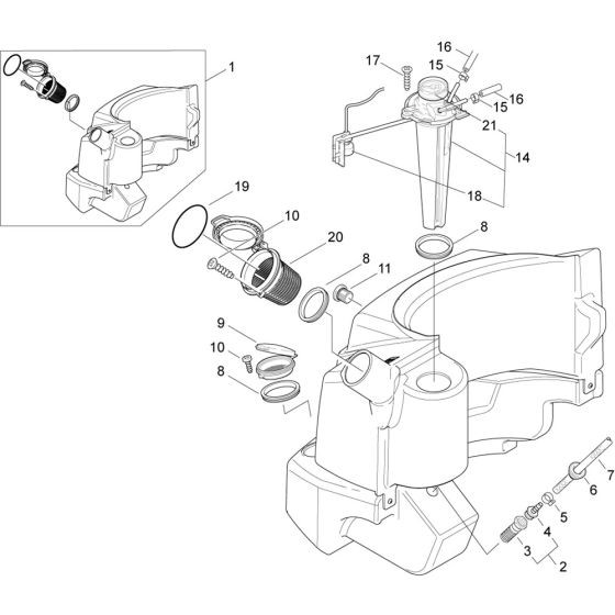 Fuel & Detergent Tank Assembly