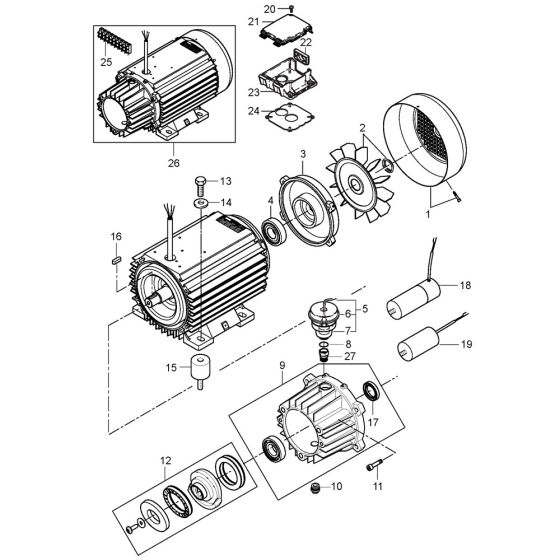 Motor Assembly for Nilfisk MH 5M