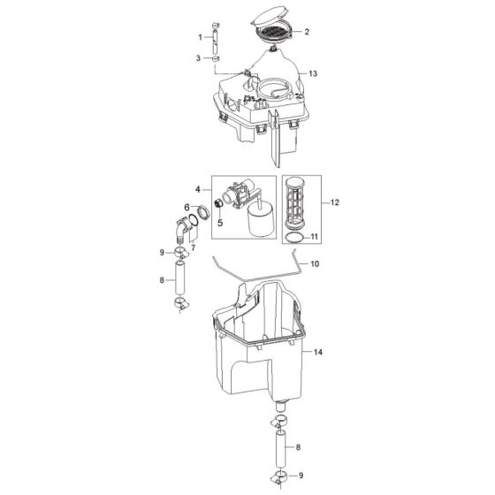Water Break Tank for Nilfisk