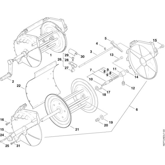 Hose Reel Assembly for Nilfisk