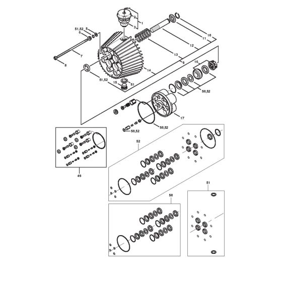 Cylinder Block Assembly for Nilfisk