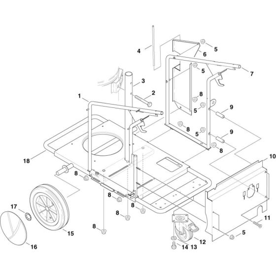 Frame Assembly for Nilfisk MH-8P